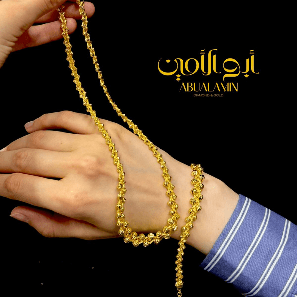 طقم سلسلة وأسورة فاخر